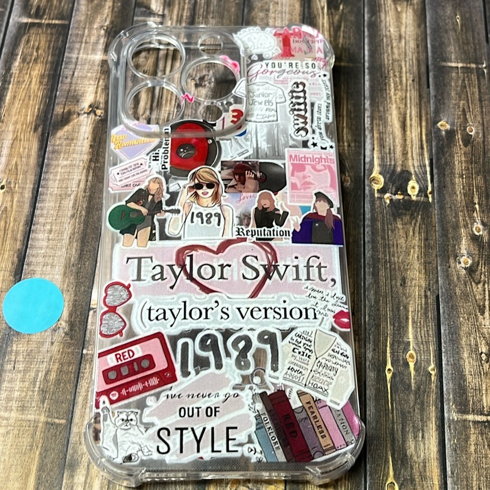 5for$10 Taylor Swift Music Collage iPhone 14 Pro Clear Slim Phone Case NWT